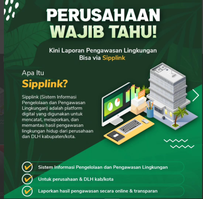 Aplikasi Sistem Informasi Pengelolaan dan Pengawasan Lingkungan (SIPPLINK)