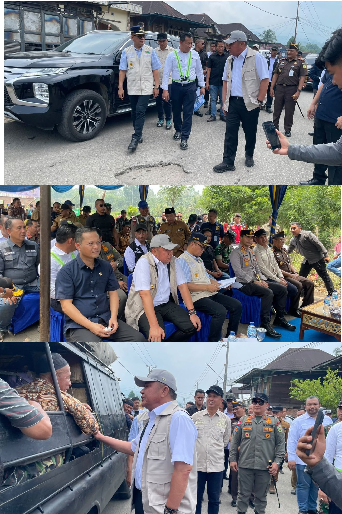 Kepala Dinas Lingkungan Hidup dan Pertanahan Prov Sumsel Mendampingi Gubernur Sumatera Selatan Dalam Rangka Ground Breaking Pembangan Jembatan Desa Sleman Ulu Kec.Muara Pinang Kab.Empat Lawang