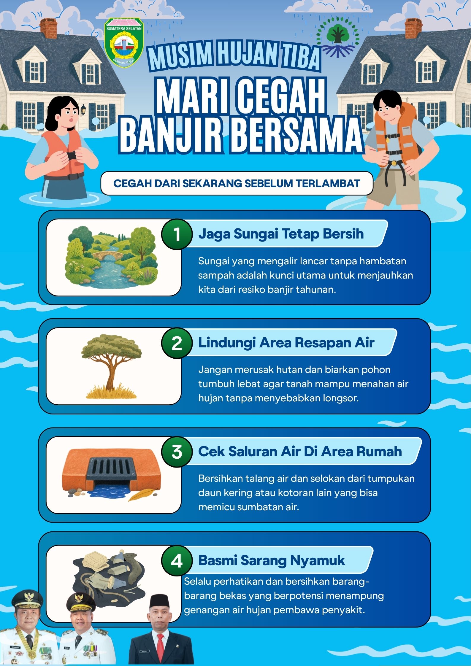 Jaga Kebersihan di Musim Hujan Cegah Banjir