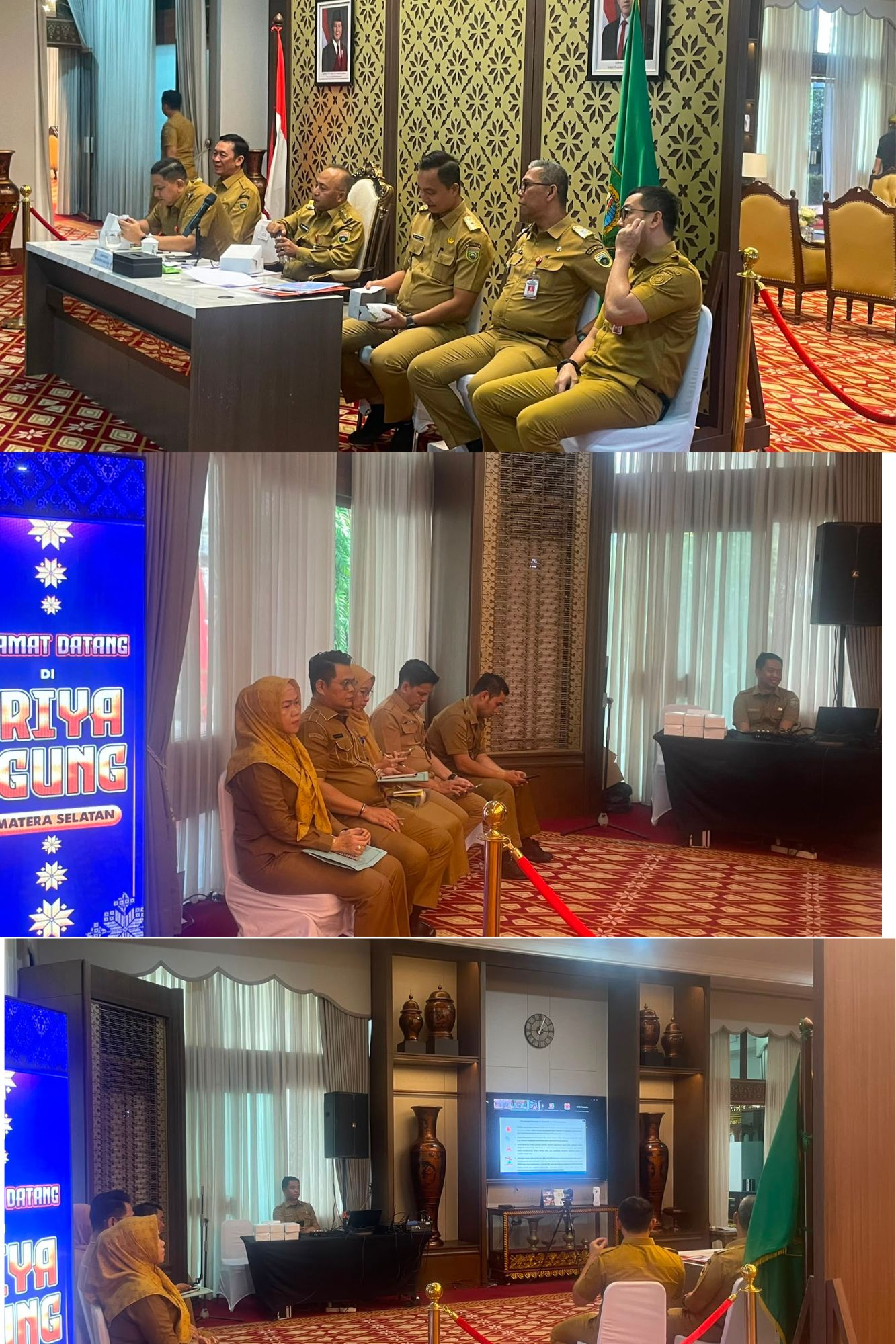  Kepala Dinas Lingkungan Hidup dan Pertanahan Prov  Sumsel Menghadiri Zoom Meeting Rapat Koordinasi Kebakaran hutan dan lahan bersama Menkopolhukam di Griya Agung
