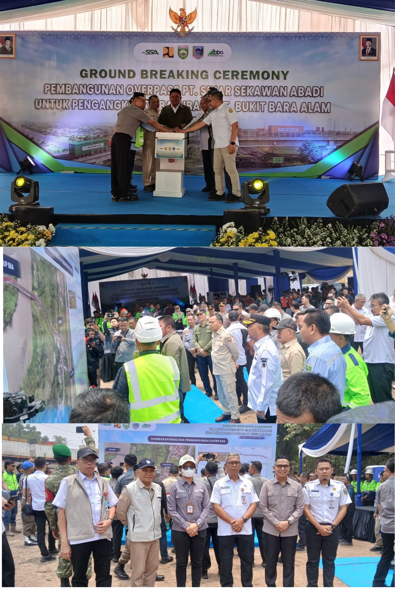  Kepala Dinas Lingkungan Hidup dan Pertanahan Provinsi Sumatera Selatan Mendampingi Gubernur Sumsel Kunjungan Kerja GROUND BREAKING CEREMONY Pembangunan Overpass PT.Sinar Sekawan Abadi di Kab.Lahat