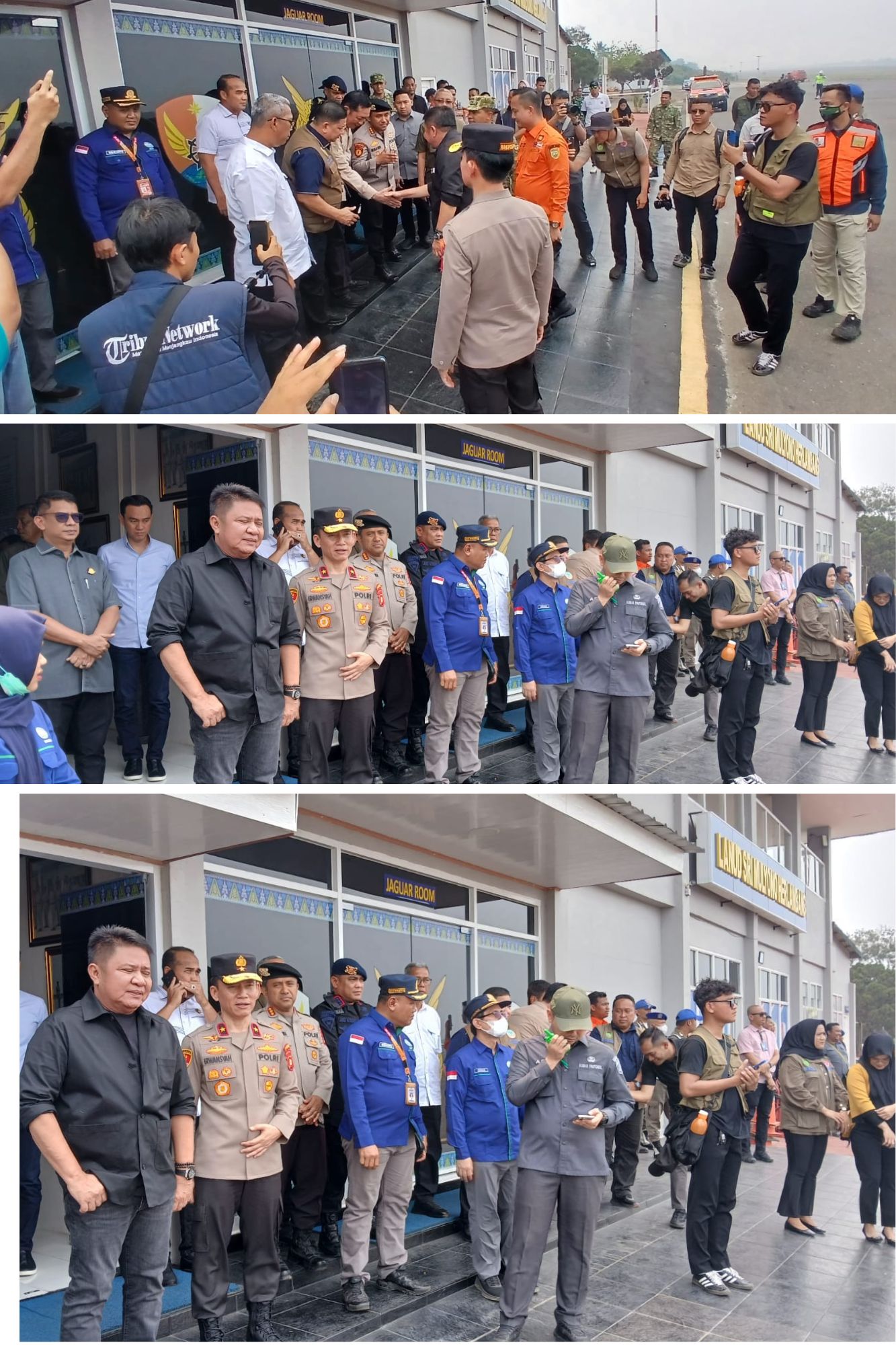 Kepala Dinas Lingkungan Hidup dan Pertanahan Provinsi Sumatera Selatan Mendampingi Gubernur Sumatera Selatan Menyambut Kepala BNPB RI